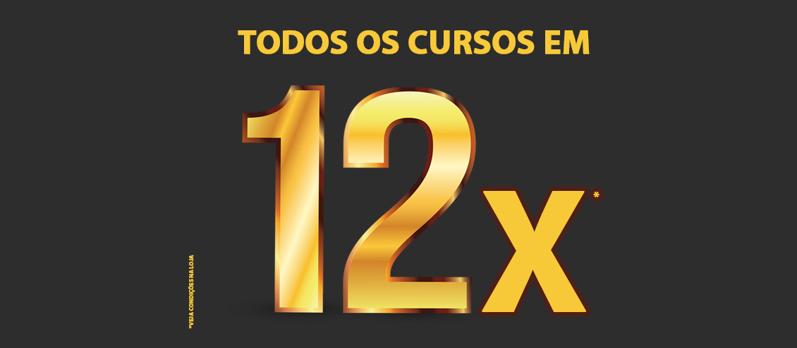 Todos os cursos divididos em 12x